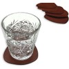 Brute Strength - Leather Full Grain Leather Coasters - Cognac