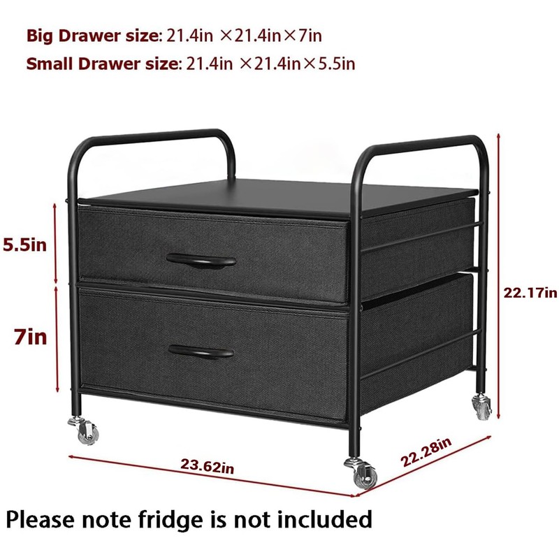 EazeHome Mini Fridge Stand with Storage, Mini Fridge Stand, 2