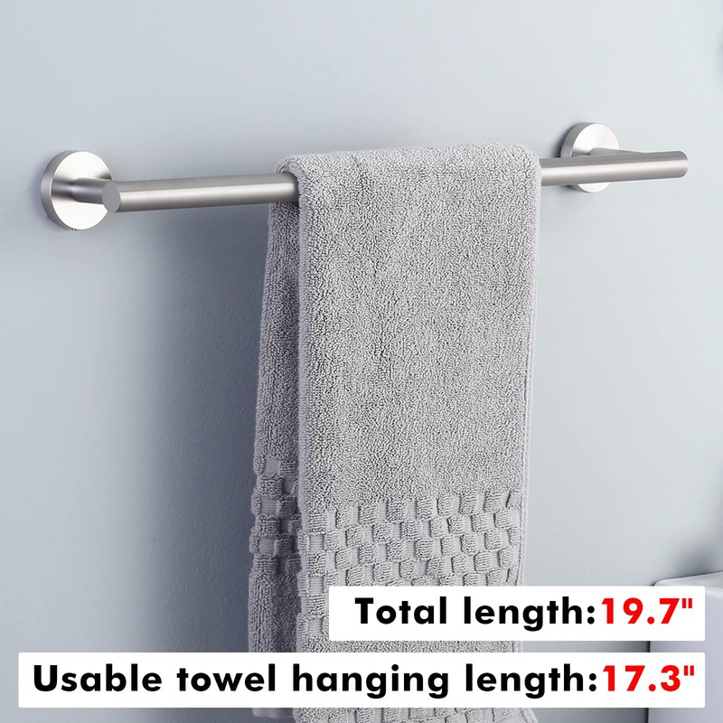 KES SUS304 A2000S50B-2 Towel Rail Stainless Steel 50 cm Wall