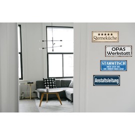 Metal Sign 27 x 10 cm Caution Level Warning Sign with Sayings