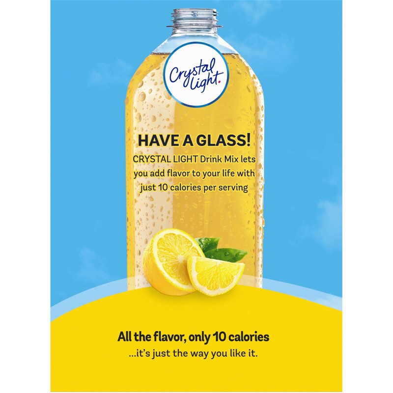 Crystal Light Lemonade Naturally Flavored with other natural flavor Powdered