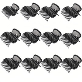 12-Pack Anti-Slip Curl Claw Clips for All Curling Iron Sizes - Heat-Resistant Plastic Hair Holders for Secure Styling, Reusable Curl Holders for Salon-Quality Waves