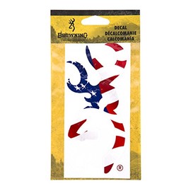 Browning Unisex Adult Decal, American Flag, 6 Buckmark US