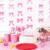 FCKLVMC 8 Pcs Pink Bow Decorations Banner for Party with