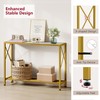 Tajsoon Entryway Table 41.8”, 2-Tier Entry Way Console Entrance Table,