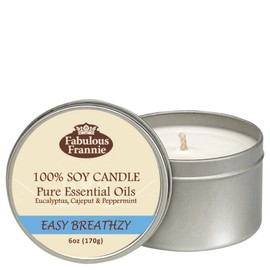 Easy Breathzy (Cold & Flu) All Natural Soy Candle 6oz by Fabulous Frannie