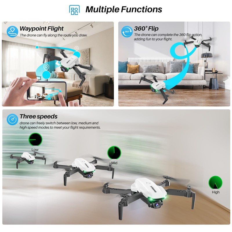 SIMREX Drone With Camera 1080P for Kids And Adults, RC