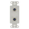Leviton 40682-W CATV Video Decora Insert Flush Mount Jack, White