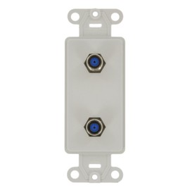 Leviton 40682-W CATV Video Decora Insert Flush Mount Jack, White
