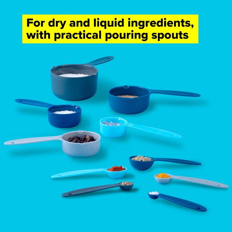 Tasty 10-Piece Measuring Cups and Spoons Set, Measuring Cups for