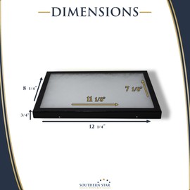 6 Pack of Riker Display Cases 8 x 12 x 3/4 with Glass Top for Collectibles Jewelry Arrowheads Relics & More