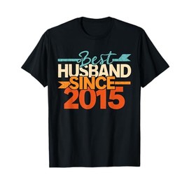 10th Wedding Anniversary Graphic since 2015 Husband 10 Years T-Shirt