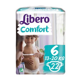 Libero Comfort 6 Baby Nappies - 13-20kg (1 Pack of 22)
