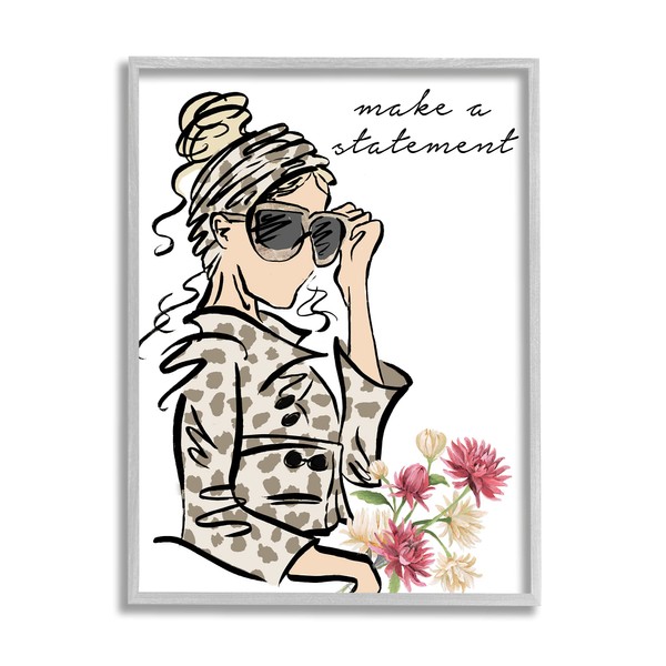 Stupell Industries Make A Statement Expression Fashionista Spring Florals, Designed