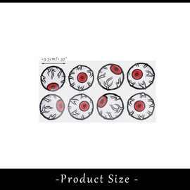 8 Pieces Cthulhu Horror Eyes Car Stickers - PVC Sticker Set for Car Motorcycle Laptop - Waterproof Scratch-Resistant Scary