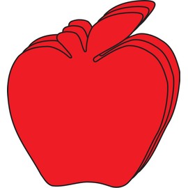 Red Apple Large Single Color Creative Cut-Outs, 5.5" x 5.5", 31 Apples to a Package