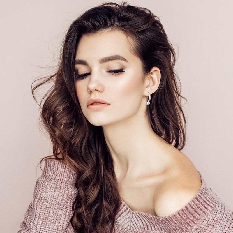 Silber Teardrop Pull Through Ohrringe Silber Ohrringe Drop Dangle Ohrringe