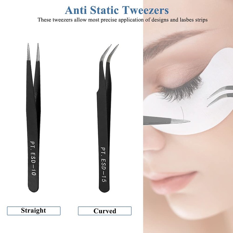 11-piece eyelash extension set, training head set with training eyelashes,