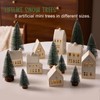 SOONOW Christmas Village Set - Ceramic Houses, Remote LED Tea