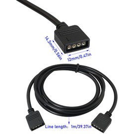 LUORNG 4PCS 4 Pin LED Connector RGB Extension Cable LED Strip Connector Extension Cable Cord Wire for Lamp Strip Conversion RGB LED Light Strip