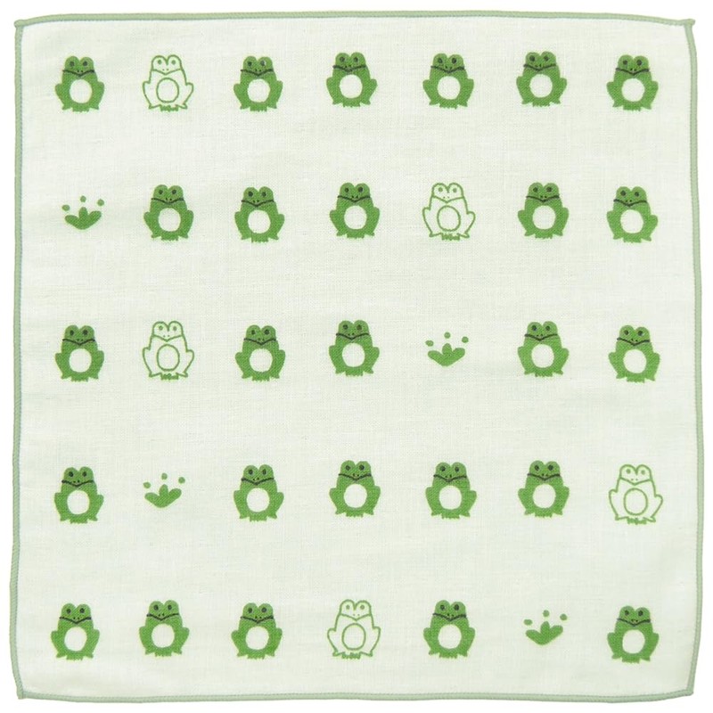 Wataol Semi Washed Towel Handkerchief, Pyoko Frog