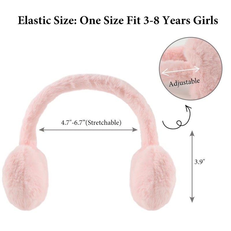 Girl Earmuffs Winter Toddler Ear Muff Kid Plush Ear Warmers