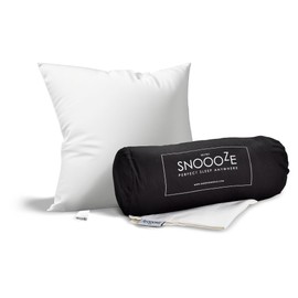 SnooozeGo Mini Travel Pillow – Soft Supportive Bed Pillows for Business Trips Hotels & Vacations Down Alternative, Lightweight Breathable with Premium Cotton Case Comfort Back & Side Sleeper