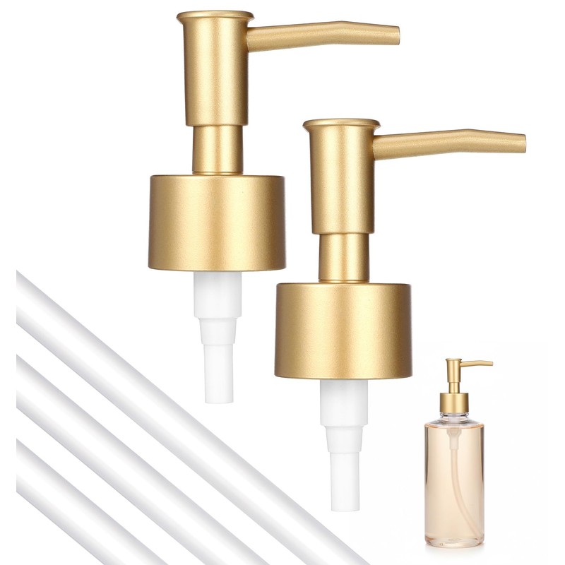 2 Pack Gold Soap Pump, Gold Soap Dispenser Pump for