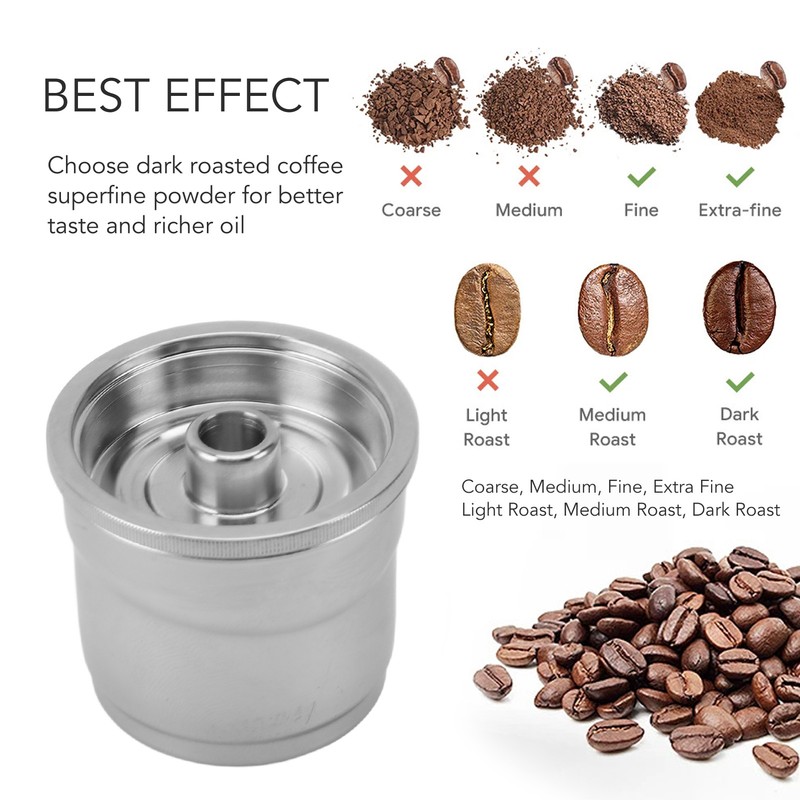 Reusable Coffee Pod 304 Stainless Steel Leakage Proof Coffee Capsule