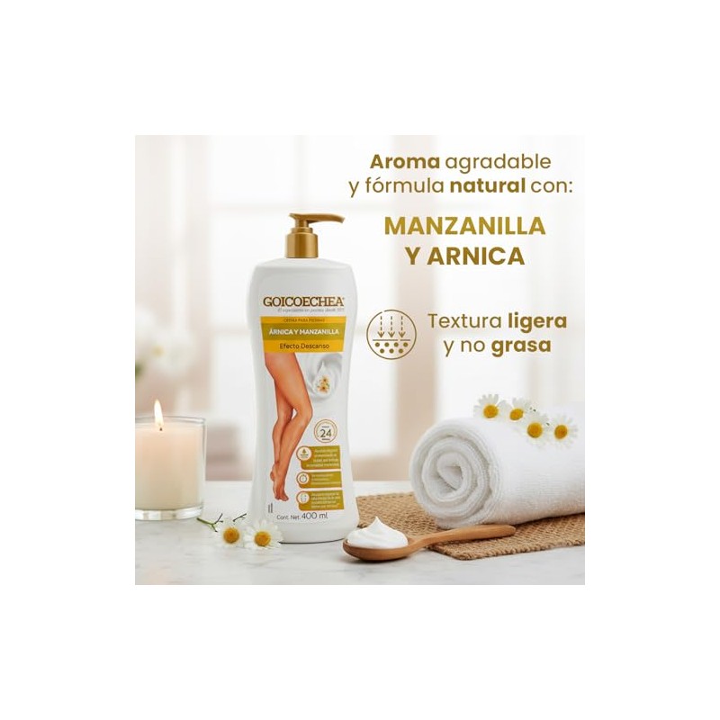 GOICOCHEA - Crema para piernas con árnica y manzanilla. Efecto