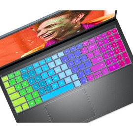 Keyboard Cover for 15.6" Dell 15 Laptop DC15250 DC15255/Inspiron 15 3511 3510 3525 5510 5515 5518,Dell Inspiron 16 & Inspiron 16 Plus 7610 16"/Latitude 3520/Dell Vostro 15 5000 5510 15.6" Skin-Rainbow