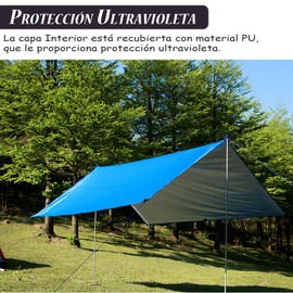 COME Lona de Camping, Tienda de Campaña de 300CM*290CM, Toldo de Repuesto, Lona para Lluvia, Toldo Camping Impermeable, Protección UV, para Al Aire Libre, Camping, Viajes, Pesca, Jardines (Naranja)