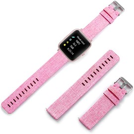 Compatible with Orit Smart Watch Band, Giaogor Breathable Nylon Woven Fabric Replacement Accessory Strap Compatible with Orit Smart Watch/Fitpolo Smart Watch 1.3 (Pink)