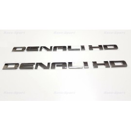 GMC 2PCS Chrome DENALI HD 3D Side Door Letter Emblem Badge GMC Sierra Terrain