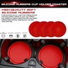 Xotic Tech 4PCS/Set Red Soft Silicone Interior Non-Slip Car Cup