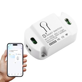 1 Stück Mini WLAN Schalter, Smart Lichtschalter, Alexa Lichtschalter, Smart Schalter Sprachsteuerung/Timer, Smart Home Lichtschalter Kompatibel Alexa/Tuya App/Google Home