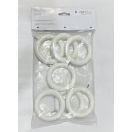 Kirsch Wood Trends Classics Rings, for 1-3/8" pole, White # 5602EG025 silver eye