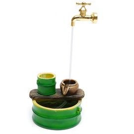 Rockery Flowing Water Floating Faucet Desktop Fountain Decoration Home Office Table Ornament Relaxation Meditation Water Sound for Bedroom Living Room Office