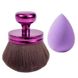Body Brush and Makeup Sponge Set, Travel-Friendly Makeup Tools for Face and Body, Plastic Handle