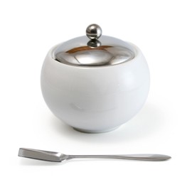 ZEROJAPAN BKK-05 Jam & Marmer Grade Round with Jam Spoon, White