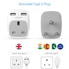 UK to India Plug Adapter with 2 USB, TESSAN Grounded