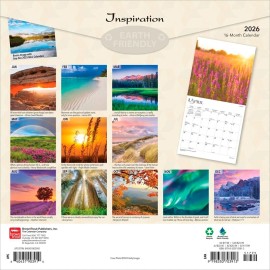 BrownTrout Inspiration | 2026 12x24" Square Wall Calendar | Plastic-Free