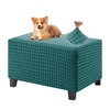 MAXIJIN Stretch Ottoman Cover Rectangular Ottoman Slipcovers for Footstool with