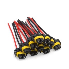 MACHSWON Pack of 10 Female Adapter Wiring Harness Sockets H11 H8 880 881 Wire Headlight Fog Light for Vehicle
