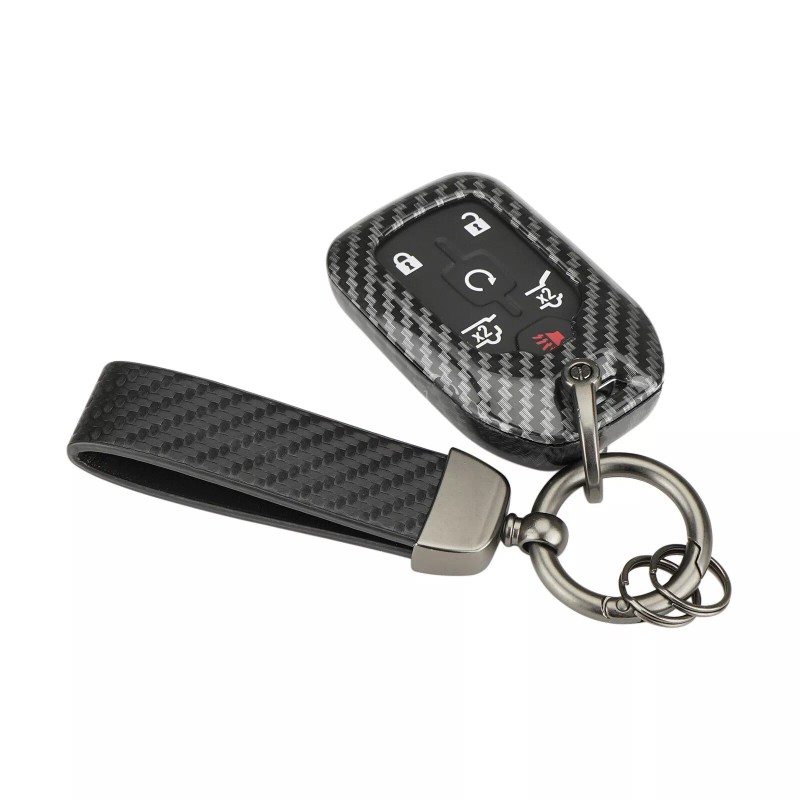 Unbranded For Chevy Silverado Suburban Tahoe Carbon Fiber Key Fob