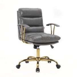 LeisureMod Regina Modern Padded Leather Adjustable Executive Office Chair...