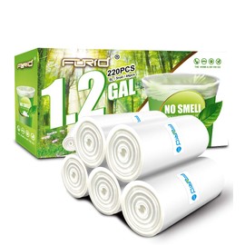 FORID - Bolsas de basura pequeñas transparentes - Bolsas de basura de 1.2 galones, 220 unidades para papeleras para baño, dormitorio, oficina, cubo de basura