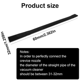 Anboo 1.25 inch Flexible Crevice Tool for Vacuum Hoses Accepting 1 1/4"(32mm) inner Diameter Attachments 24.4inch