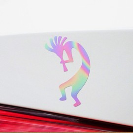 Decal Stickers of Southwest Kokopelli (Hologram) (Set of 2) Premium Waterproof Vinyl Decal Stickers for Laptop Smartphone Car Dirt Bike Wall Room Mason Jar Bathtub Door Skateboard - ANDstic77147aHO