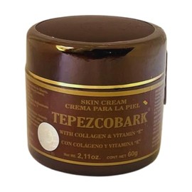 Crema Tepezcohuite (Tepezcobark), con Colgeno (Colageno) y Vitamina E, 2.11oz, 2.12 oz, en E, 100 Natura, ideal para todas las preocupaciones de la...